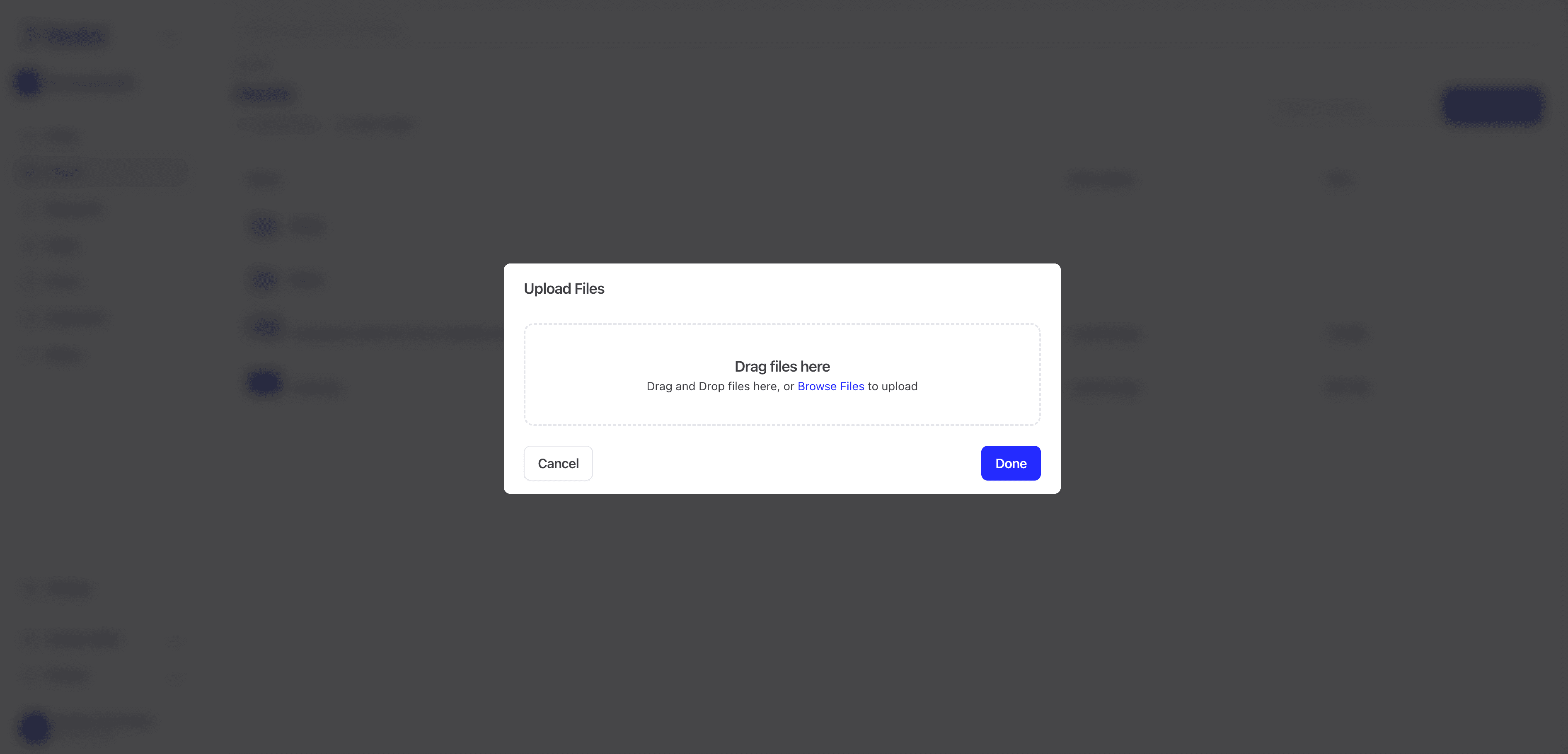Uploading assets to blutui