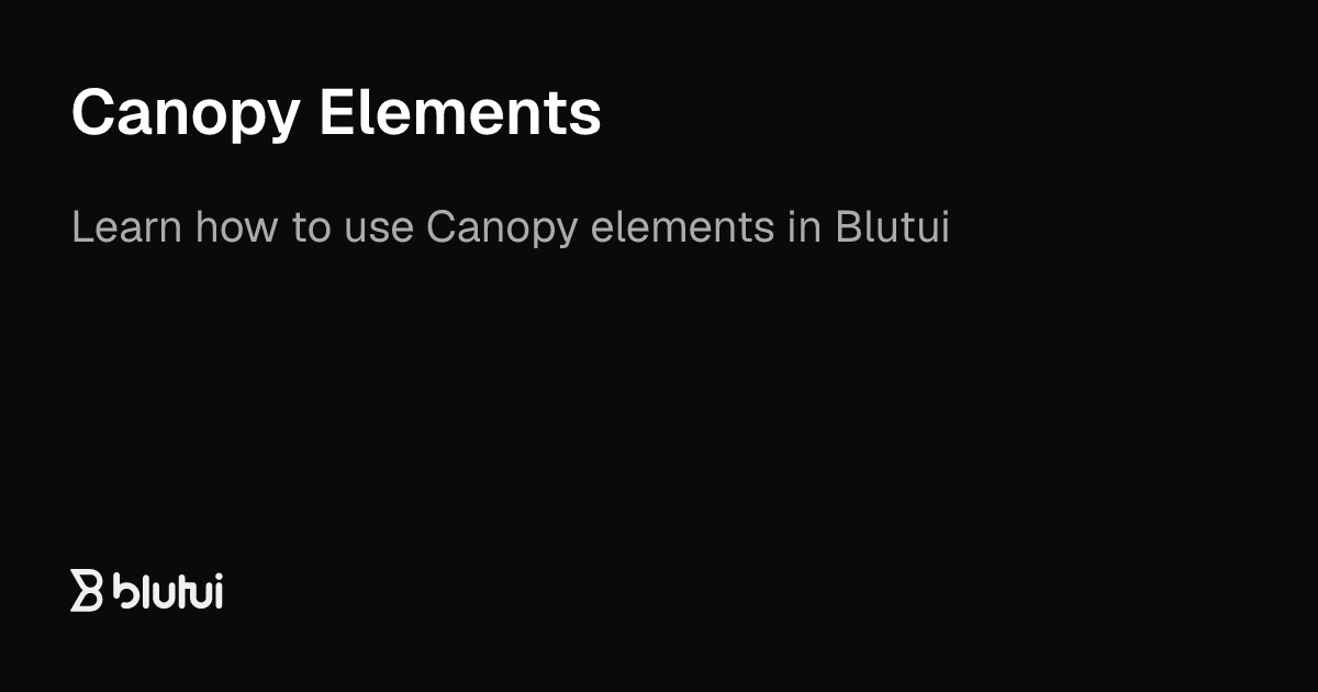 Getting Started | Blutui Documentation